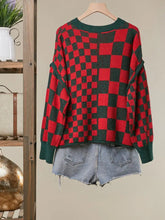 Load image into Gallery viewer, Checkerboard Knit Sweater
