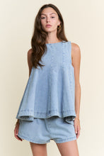 Load image into Gallery viewer, J.nna - Denim Top &amp; Shorts Set
