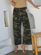 Load image into Gallery viewer, Oddi - Camo Printed Washed Denim Cropped Pants
