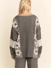 Load image into Gallery viewer, Davi &amp; Dani - Milli  Mix Matched Flower Patch  Top - Charcoal
