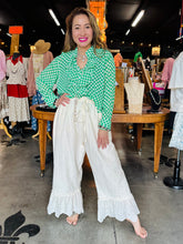 Load image into Gallery viewer, HC - Take Me Away Front Ruffle Top - Green
