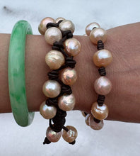 Load image into Gallery viewer, HC - Flamingo Pink Gold Pearl Double Bracelet ( Supper Rare )
