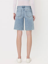 Load image into Gallery viewer, Anna  Raw Hem Light Wash Denim Jorts
