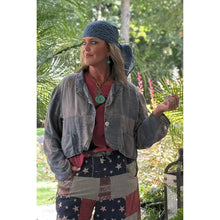 Load image into Gallery viewer, Jaded Gypsy -Patchwork Skies Crop Jacket - Midnight
