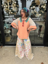 Load image into Gallery viewer, Oli &amp; Hali - Washed Crochet Collared Top - Salmon
