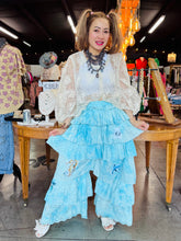 Load image into Gallery viewer, Indi &amp; Sai - Dolphin, Seahorse &amp; Turtle Frill Eyelet Bloomer Blue
