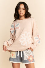 Load image into Gallery viewer, Davi &amp; Dani - Multi Floral Patchwork Long Sleeve Sweater Top
