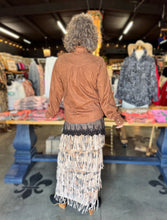 Load image into Gallery viewer, Origami - LAYERED FRINGE TIERED SKIRT - LEO
