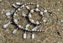 Load image into Gallery viewer, HC -  Queen Crown With Charming  Blue/White Pearls Bracelet One Of The Kind

