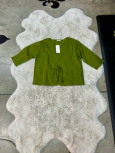 Load image into Gallery viewer, I Love Linen - Front Tie Top ( Mustard Or Olive )
