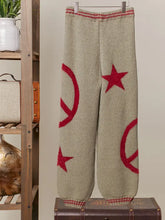 Load image into Gallery viewer, Peace &amp; Stars Cozy Knit Pants
