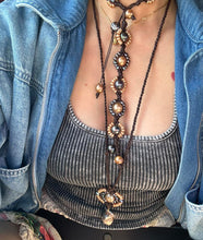 Load image into Gallery viewer, HC - Sunshine Gold/Black Pearls 5 Ways Wear Necklace
