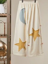 Load image into Gallery viewer, HCB - Sun Moon Star Patch Wide Pants CREAM
