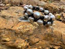 Load image into Gallery viewer, HC - Double Strands  Silver Pearls Bracelet
