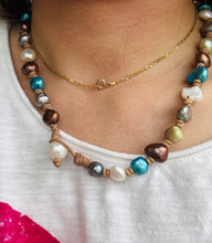 Load image into Gallery viewer, Multicolor Pearls  Lady Necklace 18”
