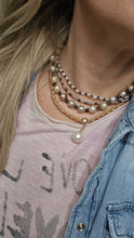 Load image into Gallery viewer, HC - 2'FER ANGLE TROP GOLD PEARLS NECKLACE
