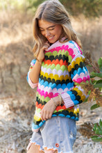 Load image into Gallery viewer, J.NNA - Fish Scales Multicolor Design Knit Sweater
