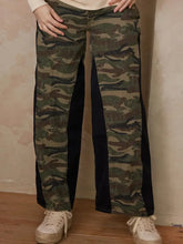 Load image into Gallery viewer, Camouflage Wide Leg Pants with Contrast Panels
