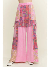 Load image into Gallery viewer, J. Her - Mineral Wash Boho Crochet Floral Printed Pants
