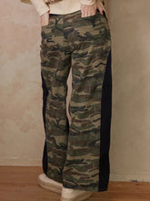Load image into Gallery viewer, Camouflage Wide Leg Pants with Contrast Panels
