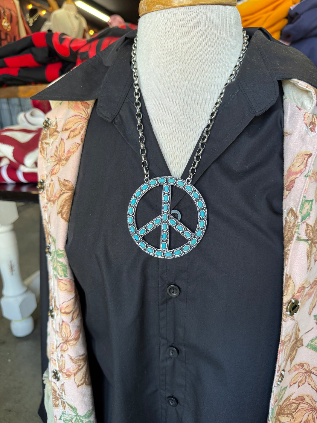 A Rare Bird- Peace Necklace-Silver