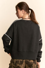 Load image into Gallery viewer, Davi &amp; Dani - Contrast Stitch Crewneck Sweatshirt
