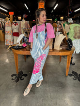 Load image into Gallery viewer, I Love Linen - Hot Pink Tiger Striped Overall
