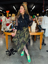 Load image into Gallery viewer, Camo + Tulle Asymmetrical Skirt
