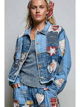 Load image into Gallery viewer, Pol -  Artisan Patchwork Denim Handcrafted Appliqué Vintage Jacket
