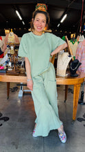 Load image into Gallery viewer, BoBo Mineral Wash Boho Ruffle Cargo Pants
