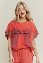 Load image into Gallery viewer, J. Her - Mineral Washed Denim Patched Wide Leg Pants

