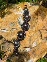 Load image into Gallery viewer, HC - Sunflower Bracelet Black Pearls

