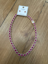 Load image into Gallery viewer, The King Collection - Colorful Bling Necklace and Earring Set
