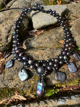 Load image into Gallery viewer, HC - HC - She Is The Queen Black Pearls Necklace OOAK
