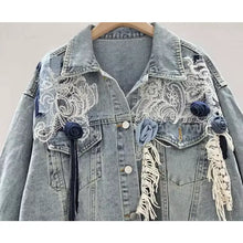 Load image into Gallery viewer, HC - Embellished Denim Shirt Jacket
