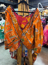 Load image into Gallery viewer, Indi and Sai - Kantha 2Fer Crisscross Long Slvv Top One Size
