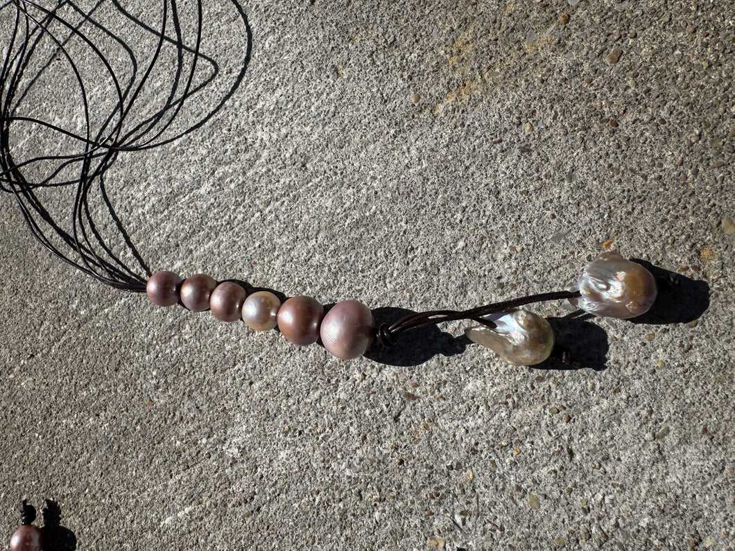 HC Pearls - 8 Angle Pink Pearl Necklace