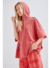 Load image into Gallery viewer, J. Her - Mineral wash Thermal Waffle Spring Hoodie
