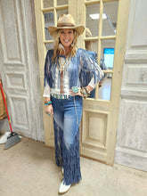 Load image into Gallery viewer, A Rare Bird - Fringed Denim Collar
