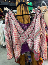 Load image into Gallery viewer, Indi and Sai - Kantha 2Fer Crisscross Long Slvv Top One Size
