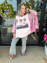 Load image into Gallery viewer, Elvis Print Kantha Poncho  Top
