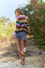 Load image into Gallery viewer, J.NNA - Fish Scales Multicolor Design Knit Sweater
