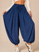 Load image into Gallery viewer, J.nna -Polka Dot Drawstring Harem Pants  PREODER SHIP 11/15
