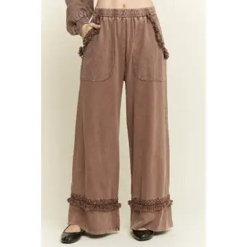 j. Her - Mineral Washed Tassel Fringe Pants Match