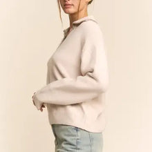 Load image into Gallery viewer, Davi &amp; Dani - Cream Granny V Neck  Sweater Top
