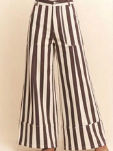 Load image into Gallery viewer, Davi &amp; Davi - Striped Cuffed Wide Leg Pants

