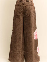 Load image into Gallery viewer, Davi &amp; Dani - Floral Print Wide Leg Denim Pants
