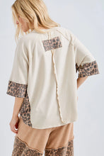 Load image into Gallery viewer, J. Her - Mineral Washed Leopard Star Halfsleeve Top
