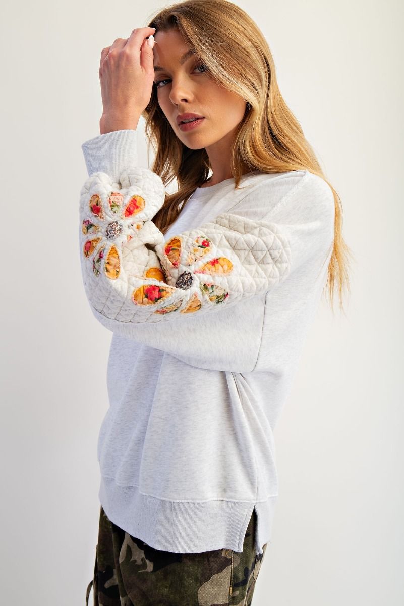 Quilted Long Sleeve Mineral Washed