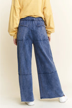 Load image into Gallery viewer, J. Her - Mineralwash Multi Pockets Wide Leg Terry Pants
